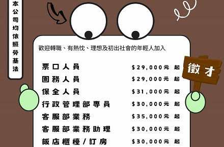 南投國姓泰雅渡假村【徵才】